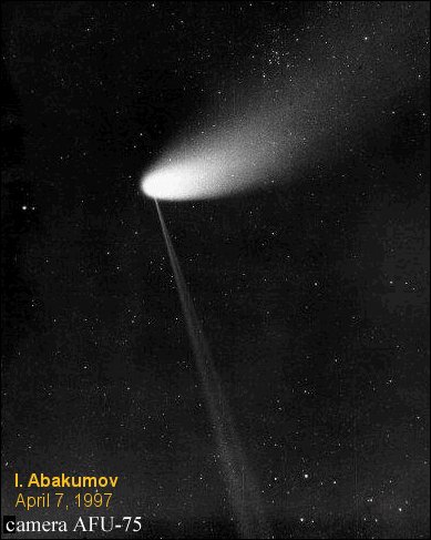 Comet Hale-Bopp with laser beam / SLRS Riga / 